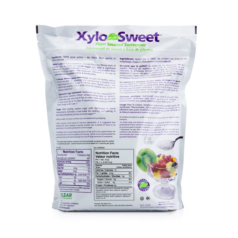Xlear XyloSweet Plant Sourced Xylitol Sweetener - Pure Natural Sugar Substitute, Granules, Non-GMO, Gluten-Free, 5 Pound Bag (Pack of 2) - Image 2